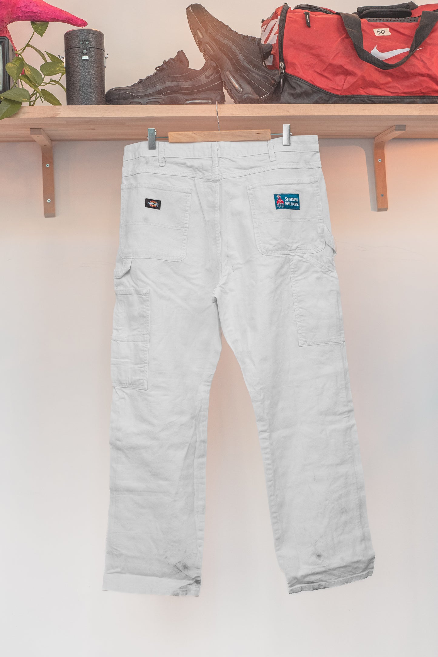 Dickies White Jeans Sherwin-Williams Label