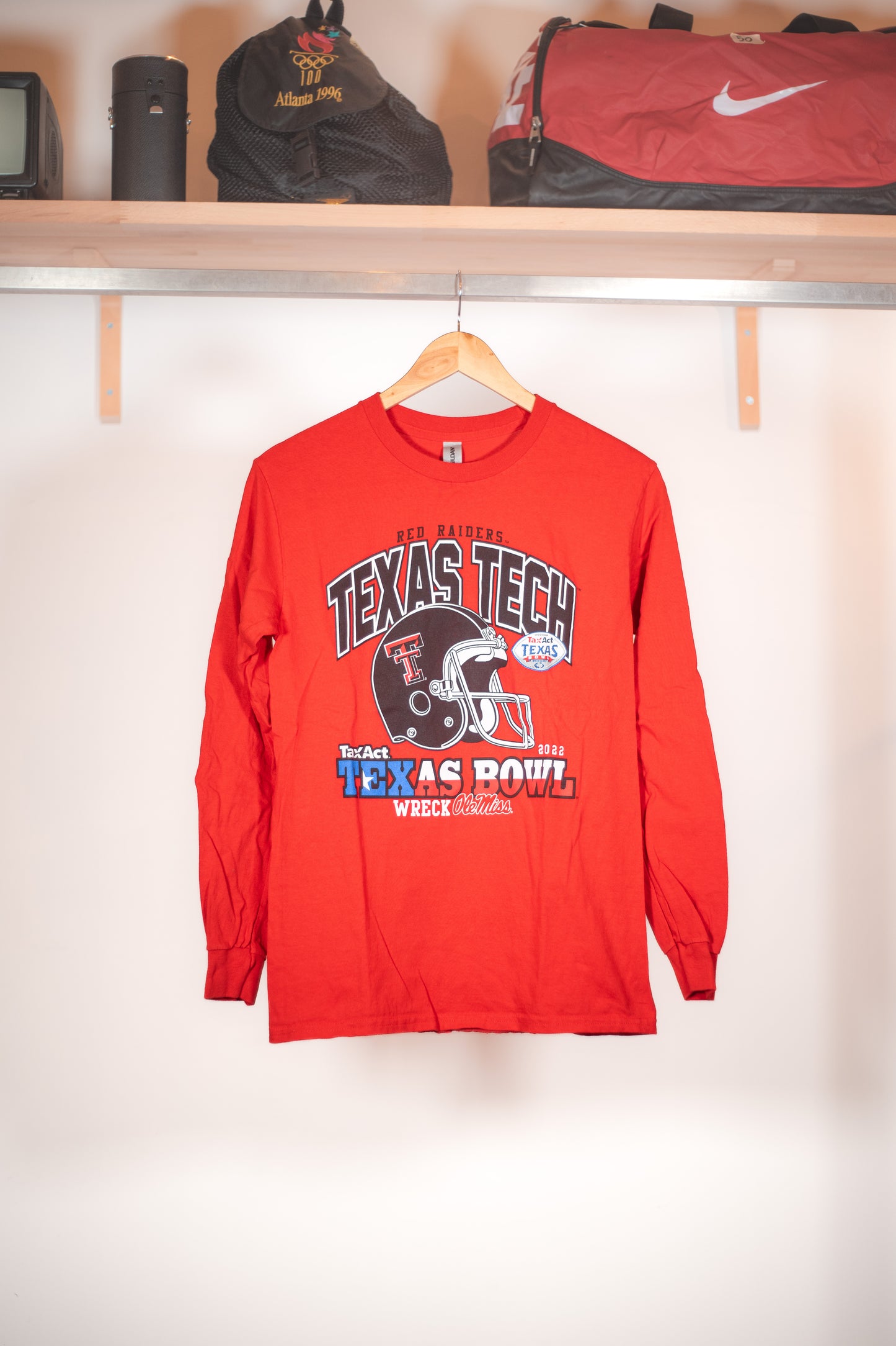 Gildan Ultra Cotton Red Rivers Texas Tech Long Sleeve T-shirt
