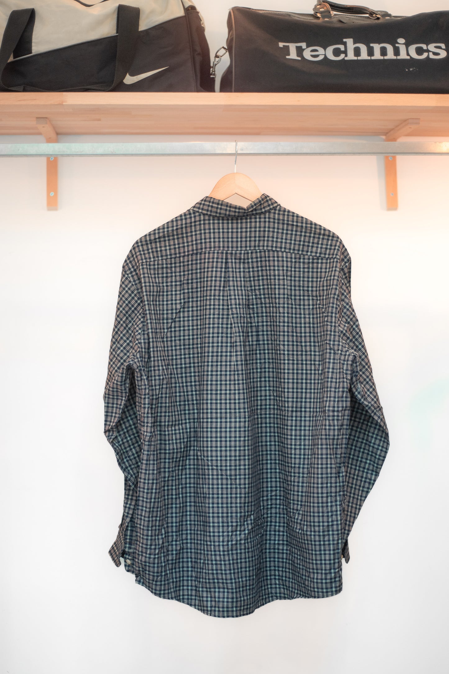 LL Bean Blue Checkered Shirt