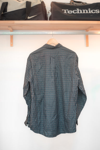 LL Bean Blue Checkered Shirt