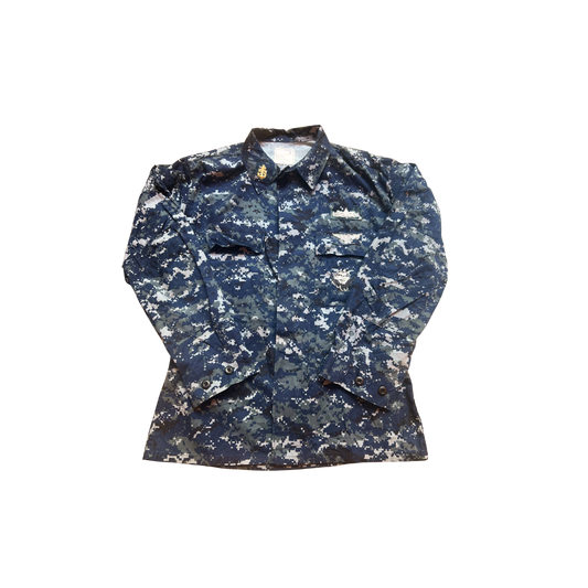 Navy Camo Military Jacket